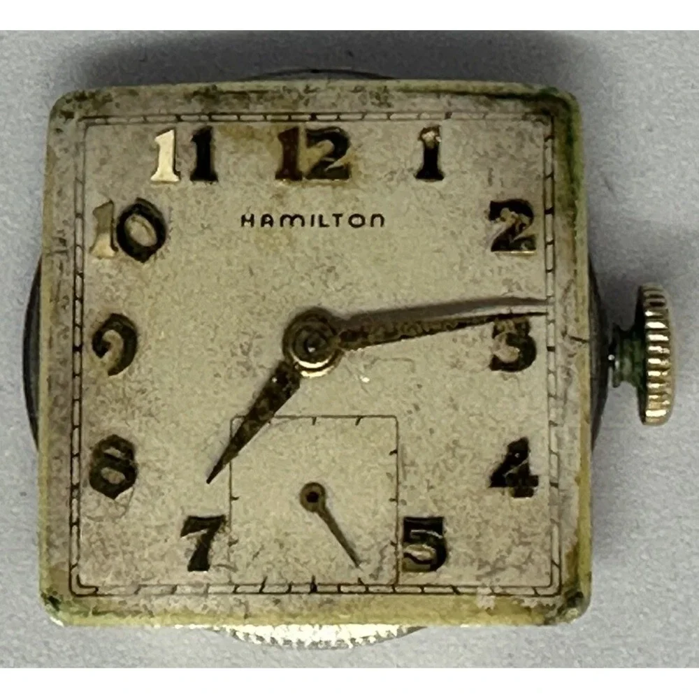 Hamilton 747 Watch Vintage 10K Gold Plated Not Working Womens Speidel‎ Band 26MM